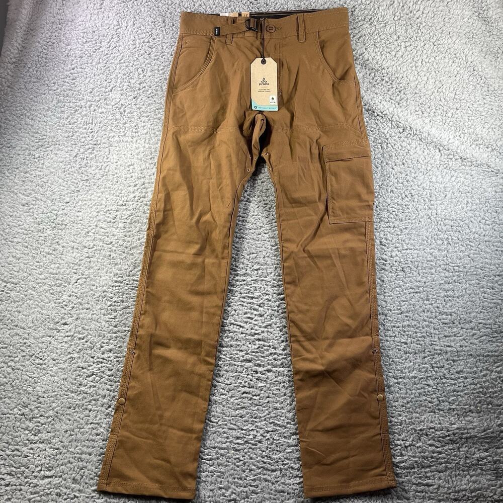 prAna Stretch Zion Slim Pant II Men's 28x32 Sepia Brown Hiking Outdoor NWT